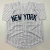 imageFacsimile Autographed Aaron Judge New York Pinstripe Reprint Laser Auto Baseball Jersey Size Mens XL