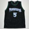 imageFacsimile Autographed Anthony Edwards Minnesota Black Reprint Laser Auto Basketball Jersey Size Mens XL