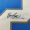 imageFacsimile Autographed Barry Sanders Detroit Blue Reprint Laser Auto Football Jersey Size Mens XL