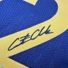 imageFacsimile Autographed Caitlin Clark Indiana Blue Reprint Laser Auto Basketball Jersey Size Mens XL