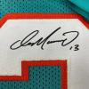 imageFacsimile Autographed Dan Marino Miami Teal Reprint Laser Auto Football Jersey Size Mens XL