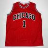 imageFacsimile Autographed Derrick Rose Chicago Red Reprint Laser Auto Basketball Jersey Size Mens XL