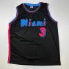 imageFacsimile Autographed Dwyane Wade Miami Black Vice City Reprint Laser Auto Basketball Jersey Size Mens XL