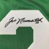imageFacsimile Autographed Joe Namath New York Green Reprint Laser Auto Football Jersey Size Mens XL