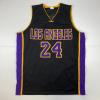 imageFacsimile Autographed Kobe Bryant 24 Los Angeles LA Black Reprint Laser Auto Basketball Jersey Size Mens XL