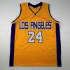 imageFacsimile Autographed Kobe Bryant 24 Los Angeles LA Yellow Reprint Laser Auto Basketball Jersey Size Mens XL