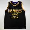 imageFacsimile Autographed LeBron James 23 Los Angeles LA Black Mamba Reprint Laser Auto Basketball Jersey Size Mens XL