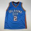 imageFacsimile Autographed Shai GilgeousAlexander SGA Oklahoma City Blue Reprint Laser Auto Basketball Jersey Size Mens XL