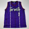 imageFacsimile Autographed Tracy McGrady Toronto Purple Reprint Laser Auto Basketball Jersey Size Mens XL