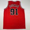 imageFacsimile Autographed Dennis Rodman Chicago Red Reprint Laser Auto Basketball Jersey Size Mens XL