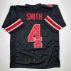 imageFacsimile Autographed Jeremiah Smith Ohio State Black Reprint Laser Auto College Football Jersey Size Mens XL