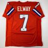 imageFacsimile Autographed John Elway Denver Orange Retro Reprint Laser Auto Football Jersey Size Mens XL