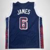 imageFacsimile Autographed LeBron James 2024 United States Team USA Blue Reprint Laser Auto Basketball Jersey Size Mens XL