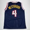 imageFacsimile Autographed Russell Westbrook Denver Blue Reprint Laser Auto Basketball Jersey Size Mens XL