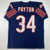 imageFacsimile Autographed Walter Payton Chicago Blue Reprint Laser Auto Football Jersey Size Mens XL