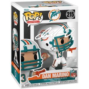 imageDan Marino 215 Facsimile Signed Reprint Laser Autographed Funko POP Football NFL Miami Dolphins Figurine with Protector Case