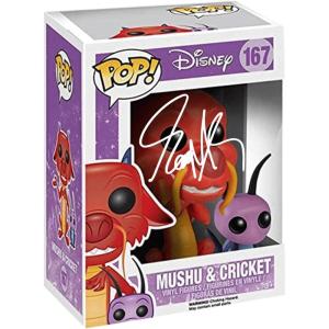 imageEddie Murphy Mushu ampamp Cricket 167 Disney Mulan Facsimile Signed Reprint Laser Autographed Funko POP Movies Figurine with Protector Case