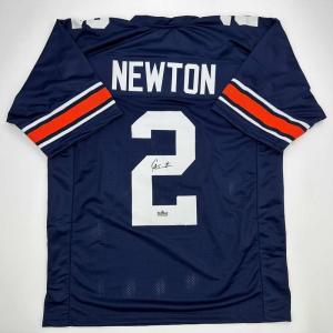 imageFacsimile Autographed Cam Newton Auburn Blue Reprint Laser Auto College Football Jersey Size Mens XL