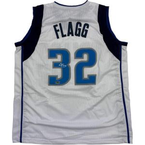 imageFacsimile Autographed Cooper Flagg Dallas White Reprint Laser Auto Basketball Jersey Size Mens XL
