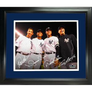 imageFramed Core Four New York Yankees Jeter Rivera Pettitte ampamp Posada Facsimile Laser Engraved Signature Auto 11quotx14quot Baseball Photo HOFSM Holo