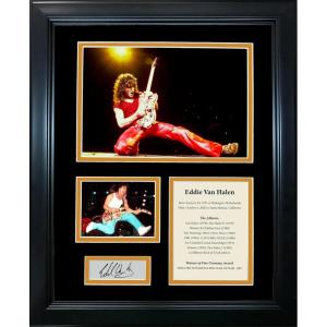 imageFramed Eddie Van Halen Facsimile Laser Engraved Signature Auto 11quotx14quot Music Photo Sig Collage