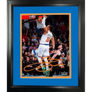 imageFramed Jalen Brunson New York Knicks Facsimile Laser Engraved Signature Auto 11quotx14quot Basketball Photo HOFSM Holo