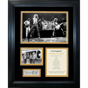 imageFramed Led Zeppelin IV Album Facsimile Laser Engraved Signature Auto 11quotx14quot Music Photo Sig Collage
