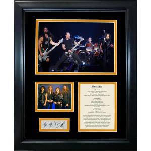 imageFramed Metallica Band Discography Facsimile Laser Engraved Signatures Auto 11quotx14quot Music Photo Sig Collage