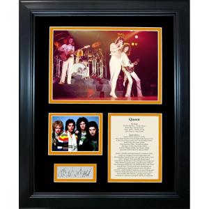 imageFramed Queen Band Discography Facsimile Laser Engraved Signatures Auto 11quotx14quotMusic Photo Sig Collage