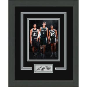 imageFramed Victor Wembanyama Tim Duncan ampamp David Robinson Facsimile Laser Engraved Signature Auto San Antonio Spurs 11x14 Basketball Photo