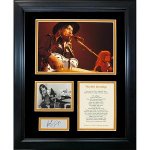 imageFramed Waylon Jennings Facsimile Laser Engraved Signature Auto 11quotx14quot Music Photo Sig Collage