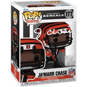 imageJaMarr Chase 177 Facsimile Signed Reprint Laser Autographed Funko POP Football NFL Cincinnati Bengals Figurine with Protector Case