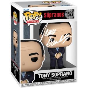 imageJames Gandolfini Tony Soprano in Suit 1522 Facsimile Signed Reprint Laser Autographed Funko POP TV The Sopranos Figurine with Protector Case