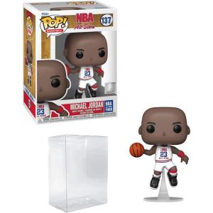 imageMichael Jordan 137 AllStars Funko POP Basketball NBA Chicago Bulls Figurine with HOFSM Protector Case