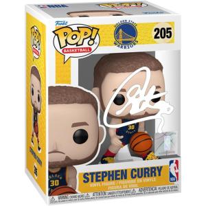 imageStephen Curry 205 2024 City Edition Facsimile Signed Reprint Laser Autographed Funko POP Basketball NBA Golden State Warriors Figurine with Protector Case