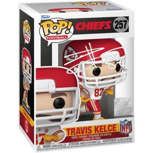imageTravis Kelce 257 Facsimile Signed Reprint Laser Autographed Funko POP Football NFL Kansas City Chiefs Figurine with Protector Case