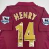 imageAutographedSigned Thierry Henry Arsenal Red Soccer Jersey Beckett BAS COA