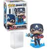 imageChris Evans Captain America 573 with Broken Shield ampamp Mjolnir Avengers Endgame Facsimile Signed Reprint Laser Autographed Funko POP Movies Marvel Figurine with Protector Case