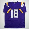 imageFacsimile Autographed Garrett Nussmeier LSU Purple Reprint Laser Auto College Football Jersey Size Mens XL