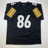 imageFacsimile Autographed Hines Ward Pittsburgh Black Reprint Laser Auto Football Jersey Size Mens XL