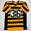 imageFacsimile Autographed Jerome Bettis Pittsburgh Bumble Bee Reprint Laser Auto Football Jersey Size Mens XL
