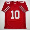 imageFacsimile Autographed Julian Sayin Ohio State Red Reprint Laser Auto College Football Jersey Size Mens XL