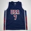 imageFacsimile Autographed Kevin Durant 2024 United States Team USA Blue Reprint Laser Auto Basketball Jersey Size Mens XL