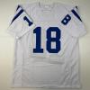 imageFacsimile Autographed Peyton Manning Indianapolis White Reprint Laser Auto Football Jersey Size Mens XL