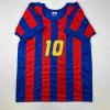 imageFacsimile Autographed Ronaldinho FC Barcelona BlueRed Reprint Laser Auto Soccer Jersey Size Mens XL