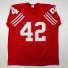 imageFacsimile Autographed Ronnie Lott San Francisco Red Reprint Laser Auto Football Jersey Size Mens XL