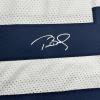 imageFacsimile Autographed Tom Brady Michigan White Reprint Laser Auto College Football Jersey Size Mens XL