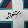 imageFacsimile Autographed Zach Thomas Miami Orange Reprint Laser Auto Football Jersey Size Mens XL