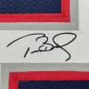 imageFramed Facsimile Autographed Tom Brady 35x39 New England Blue Reprint Laser Auto Football Jersey