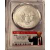 imageHall of Fame Sports Memorabilia  2020 1 America Silver Eagle  Trump Red Label Series  Professionally Graded  PCGS MS70  The Perfect Coin